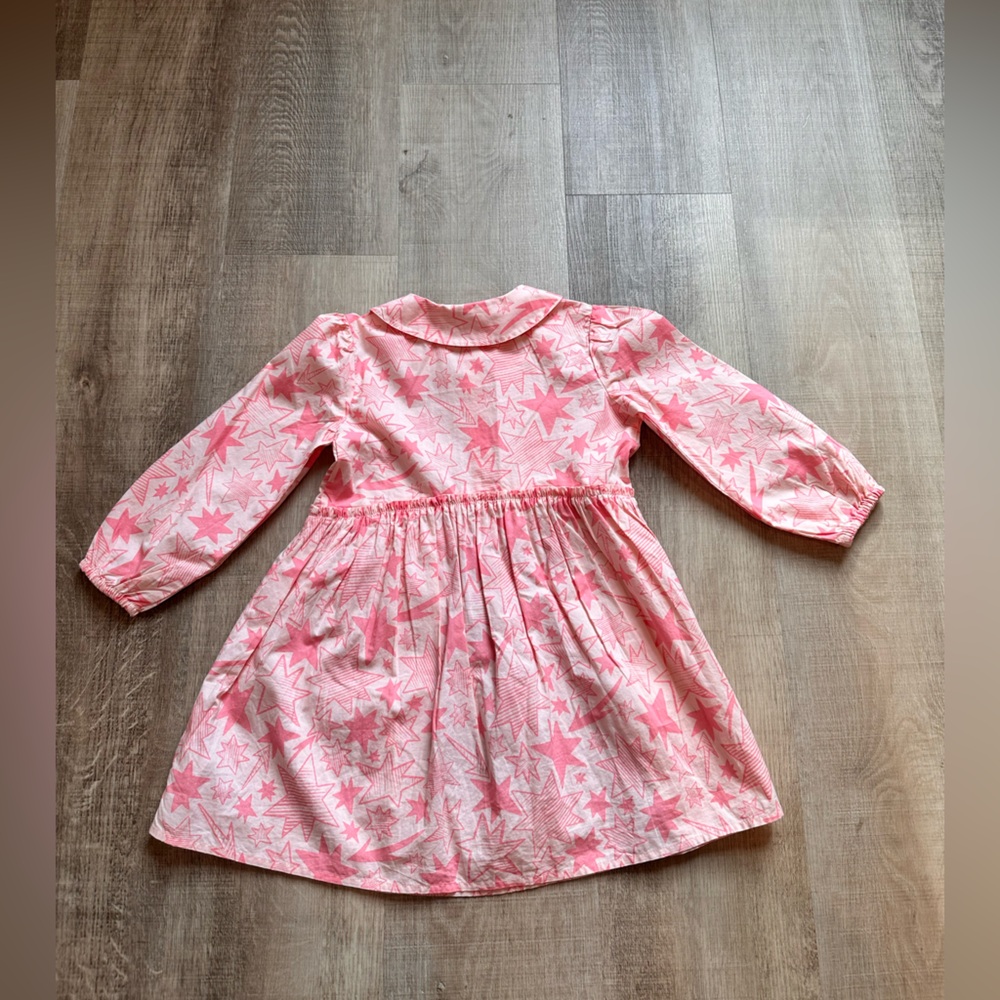 Tucker + Tate Pink Puff Sleeve Sundress with Peter Pan Collar - Picture 4 of 6